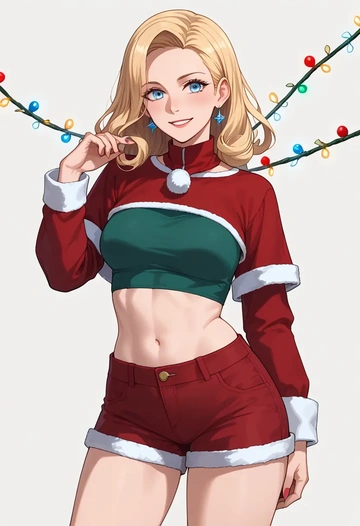 kantai_collection,richelieu_(kancolle),Christmas,red velvet shorts  - AI generated anime art