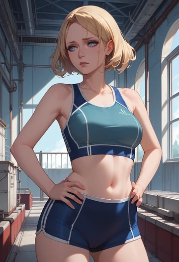 kantai_collection,richelieu_(kancolle),tankini top,board shorts  - AI generated anime art