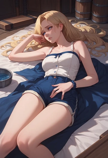 kantai_collection,richelieu_(kancolle),jogger shorts,oversized tank  - AI generated anime art