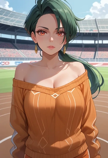 pokemon,rika_(pokemon),orange,sweater  - AI generated anime art