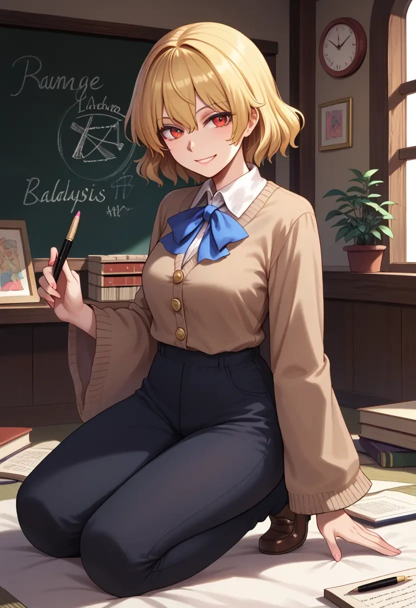 touhou,ringo_(touhou),teacher, sweater  - 