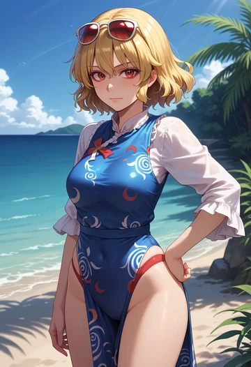 touhou,ringo_(touhou),swimsuit,sexy  - AI generated anime art