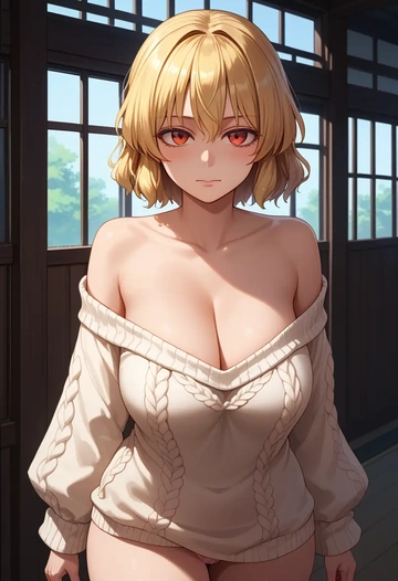 touhou,ringo_(touhou),thong,sweater,sexy  - AI generated anime art