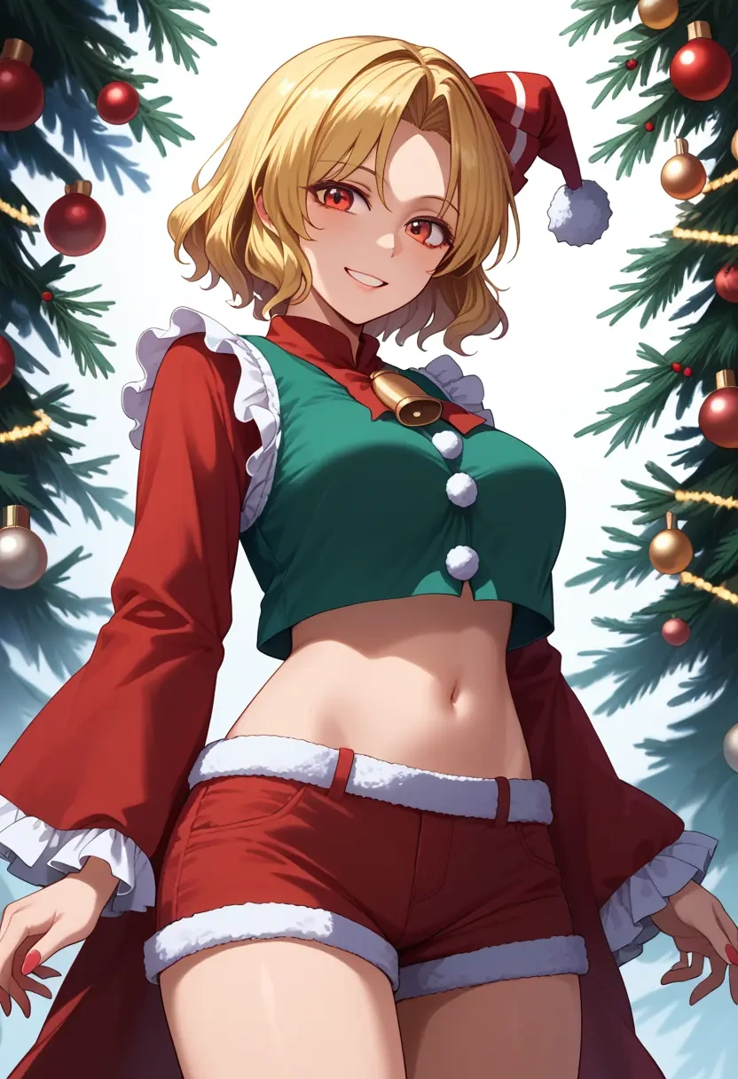 touhou,ringo_(touhou),Christmas,red velvet shorts  - 