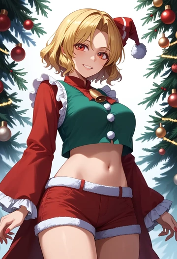 touhou,ringo_(touhou),Christmas,red velvet shorts  - AI generated anime art