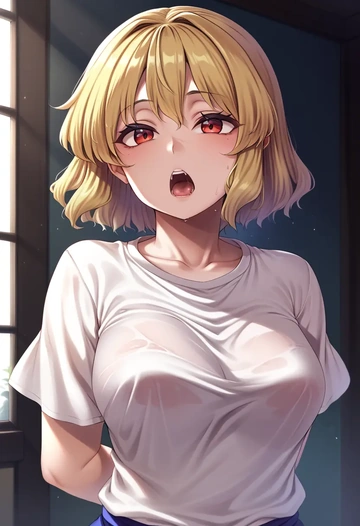 touhou,ringo_(touhou),running shirt,shorts,sneakers  - AI generated anime art