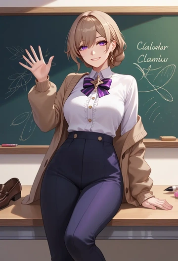 honkai_(series),rita_rossweisse,teacher, sweater  - AI generated anime art