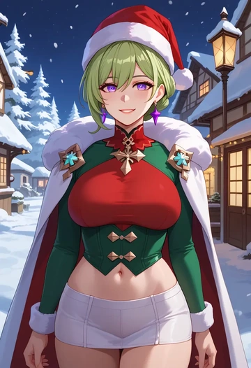 honkai_(series),rita_rossweisse,Christmas,dress  - AI generated anime art