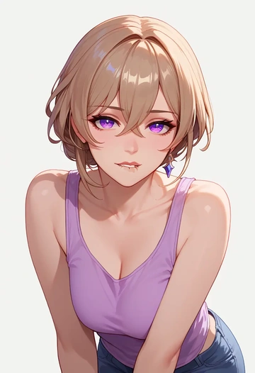 honkai_(series),rita_rossweisse,tank top,drawstring pants  - AI generated anime art