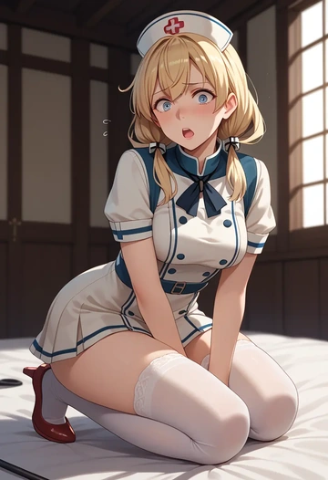 kantai_collection,ro-500_(kancolle),nurse,stockings,sexy,panties  - AI generated anime art