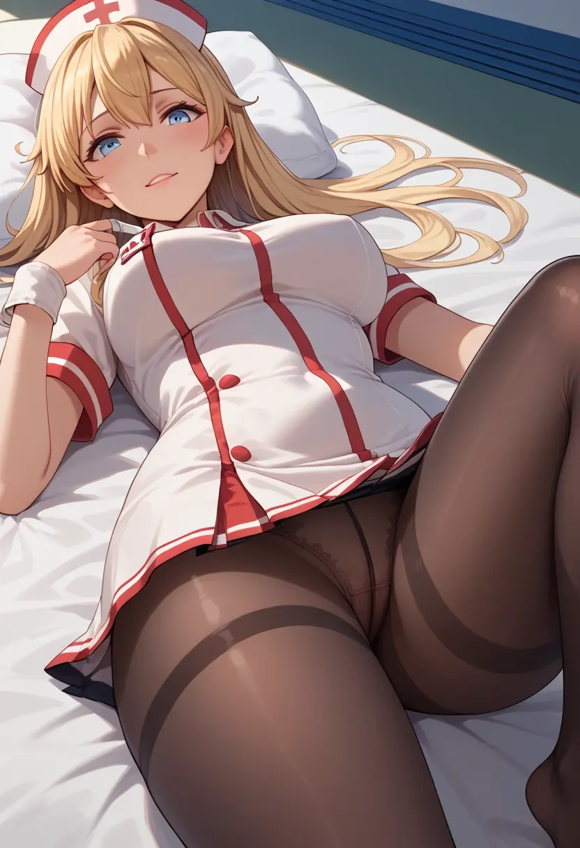 kantai_collection,ro-500_(kancolle),nurse pantyhose,mini skirt, sexy  - 