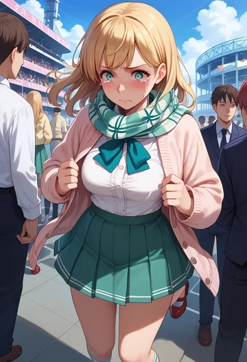 kantai_collection,ro-500_(kancolle),spring,student uniform,light cardigan  - AI generated anime art