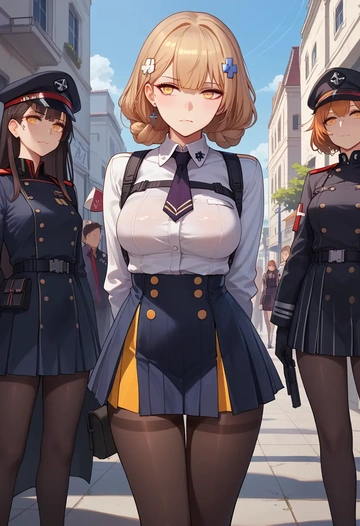 girls_frontline,ro635_(girls_frontline),shorts, pantyhose  - AI generated anime art