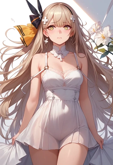 girls_frontline,ro635_(girls_frontline),silk slip dress  - AI generated anime art