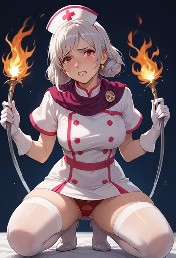 fire_emblem,robin_(female)_(fire_emblem),nurse,stockings,sexy,panties  - AI generated anime art