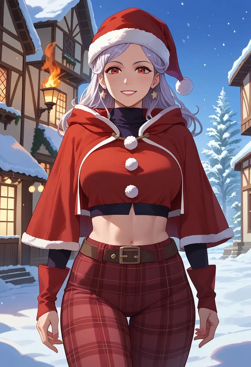 fire_emblem,robin_(female)_(fire_emblem),Christmas,plaid trousers  - 