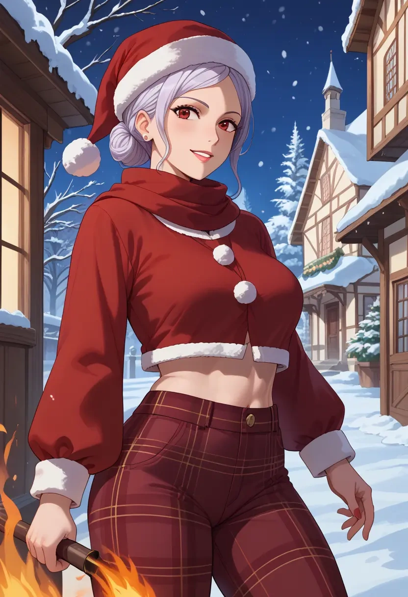 fire_emblem,robin_(female)_(fire_emblem),Christmas,plaid trousers  - 