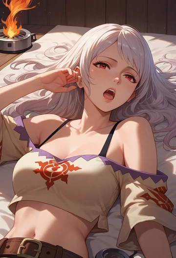 fire_emblem,robin_(female)_(fire_emblem),off-shoulder top,dolphin shorts  - AI generated anime art