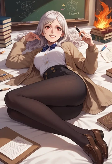 fire_emblem,robin_(female)_(fire_emblem),teacher, sweater  - AI generated anime art