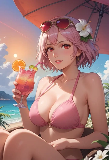 fire_emblem,robin_(fire_emblem),bikini  - AI generated anime art