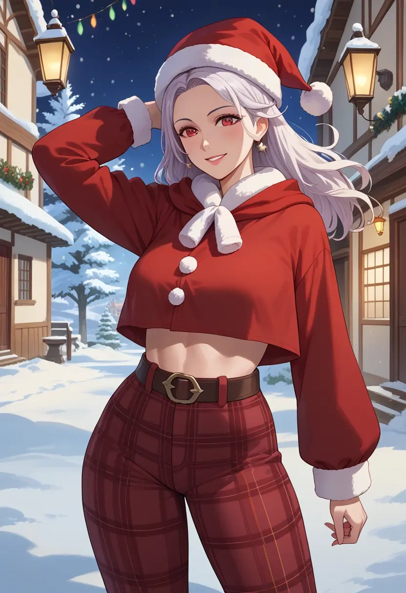 fire_emblem,robin_(fire_emblem),Christmas,plaid trousers  - 