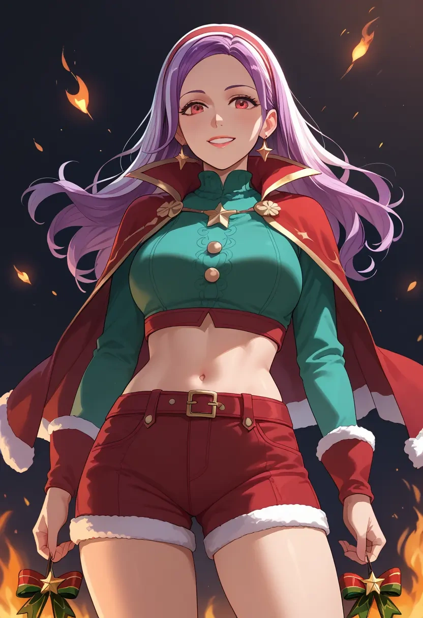 fire_emblem,robin_(fire_emblem),Christmas,red velvet shorts  - 