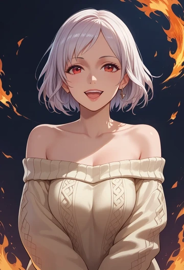 fire_emblem,robin_(fire_emblem),sweater,off-shoulder,collar  - AI generated anime art