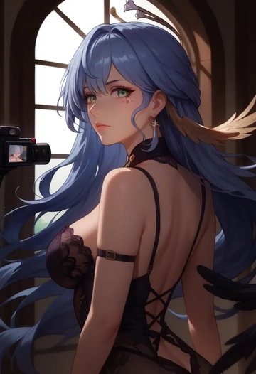 star rail,robin,lingerie  - AI generated anime art