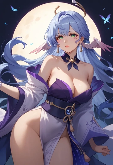 star rail,robin,kimono,sexy  - AI generated anime art