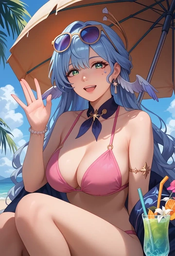 star rail,robin,bikini  - AI generated anime art