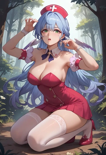 star rail,robin,nurse,stockings,sexy,panties  - AI generated anime art