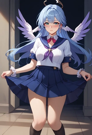 star rail,robin,sailor, uniform  - AI generated anime art