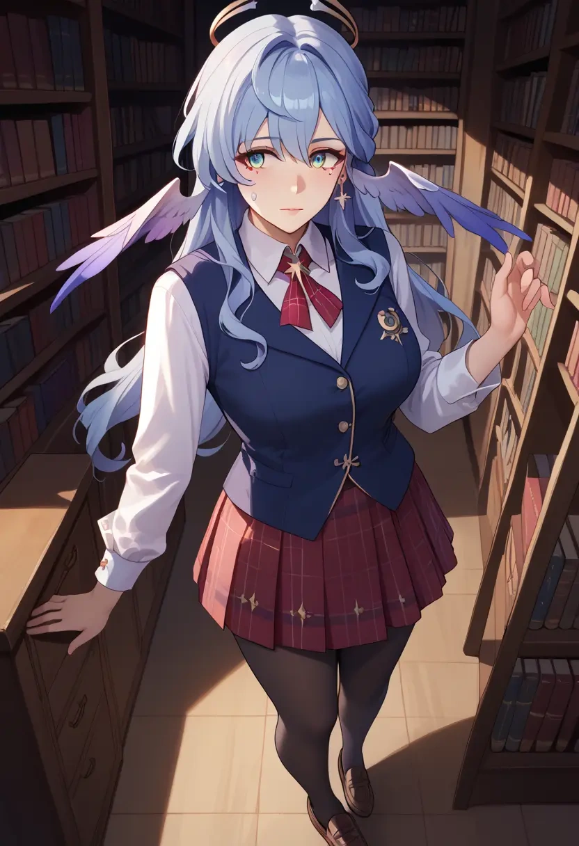 star rail,robin,winter,student uniform,vest  - 