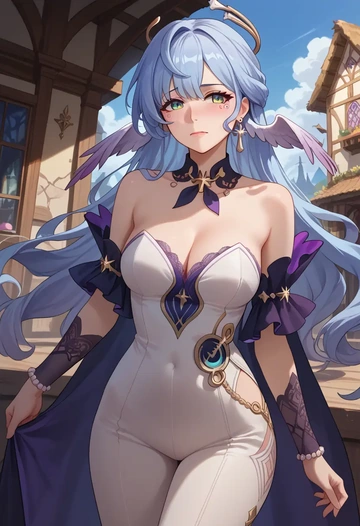 star rail,robin,pants,wide-leg,strappy top  - AI generated anime art