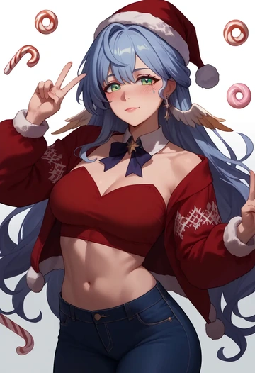 star rail,robin,Christmas  - AI generated anime art