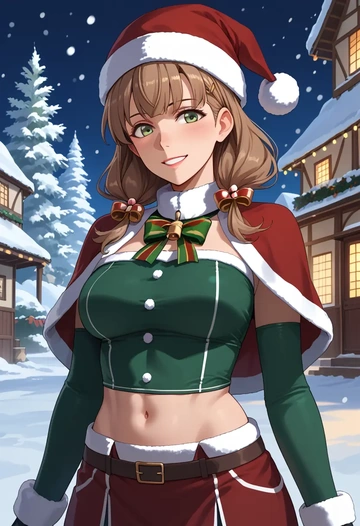 kantai_collection,roma_(kancolle),Christmas,dress  - AI generated anime art