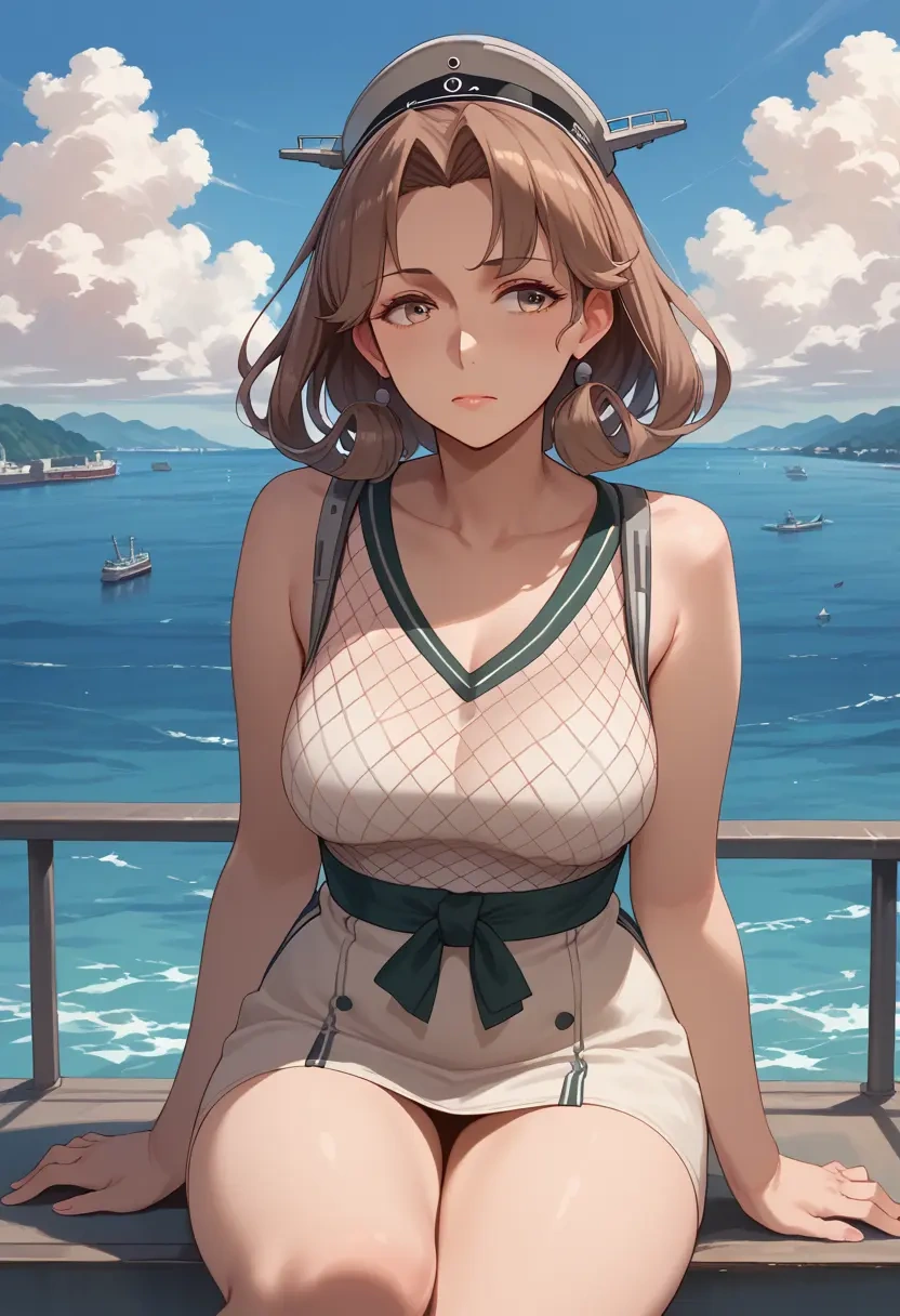 kantai_collection,roma_(kancolle),sleeveless top,bike shorts  - 