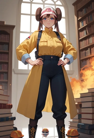 pokemon,rosa_(pokemon),firefighter  - AI generated anime art