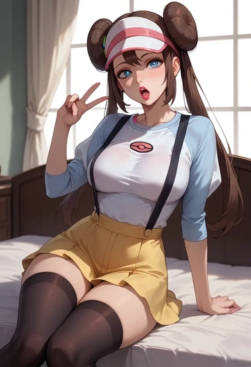 pokemon,rosa_(pokemon),secretary,stockings  - AI generated anime art