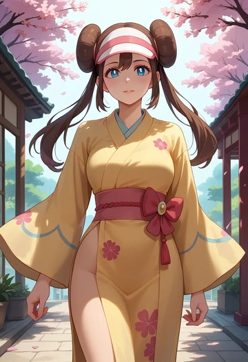 pokemon,rosa_(pokemon),kimono  - AI generated anime art