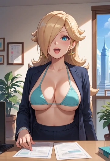 mario_(series),rosalina,OL, bikini, sexy  - AI generated anime art