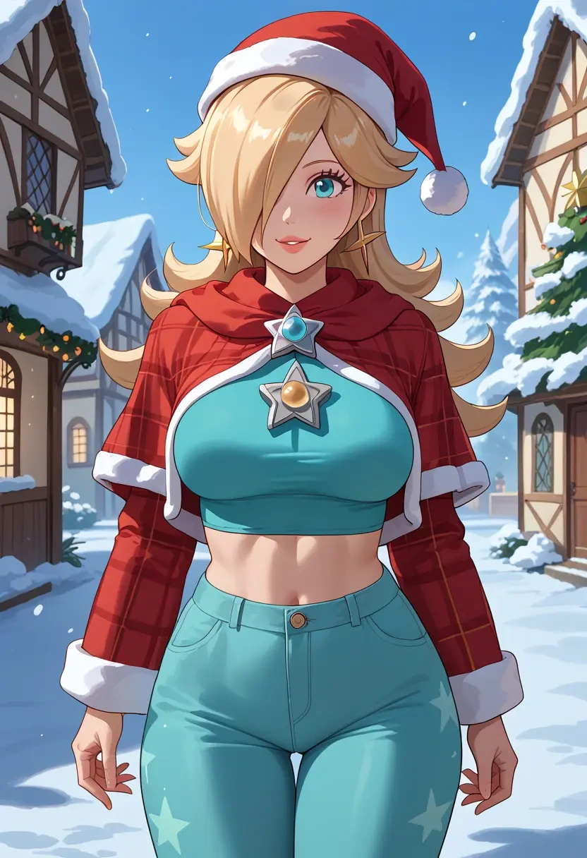 mario_(series),rosalina,Christmas,plaid trousers  - 