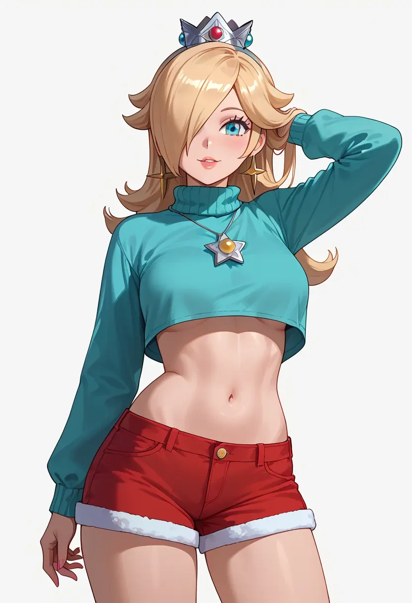 mario_(series),rosalina,Christmas,red velvet shorts  - 