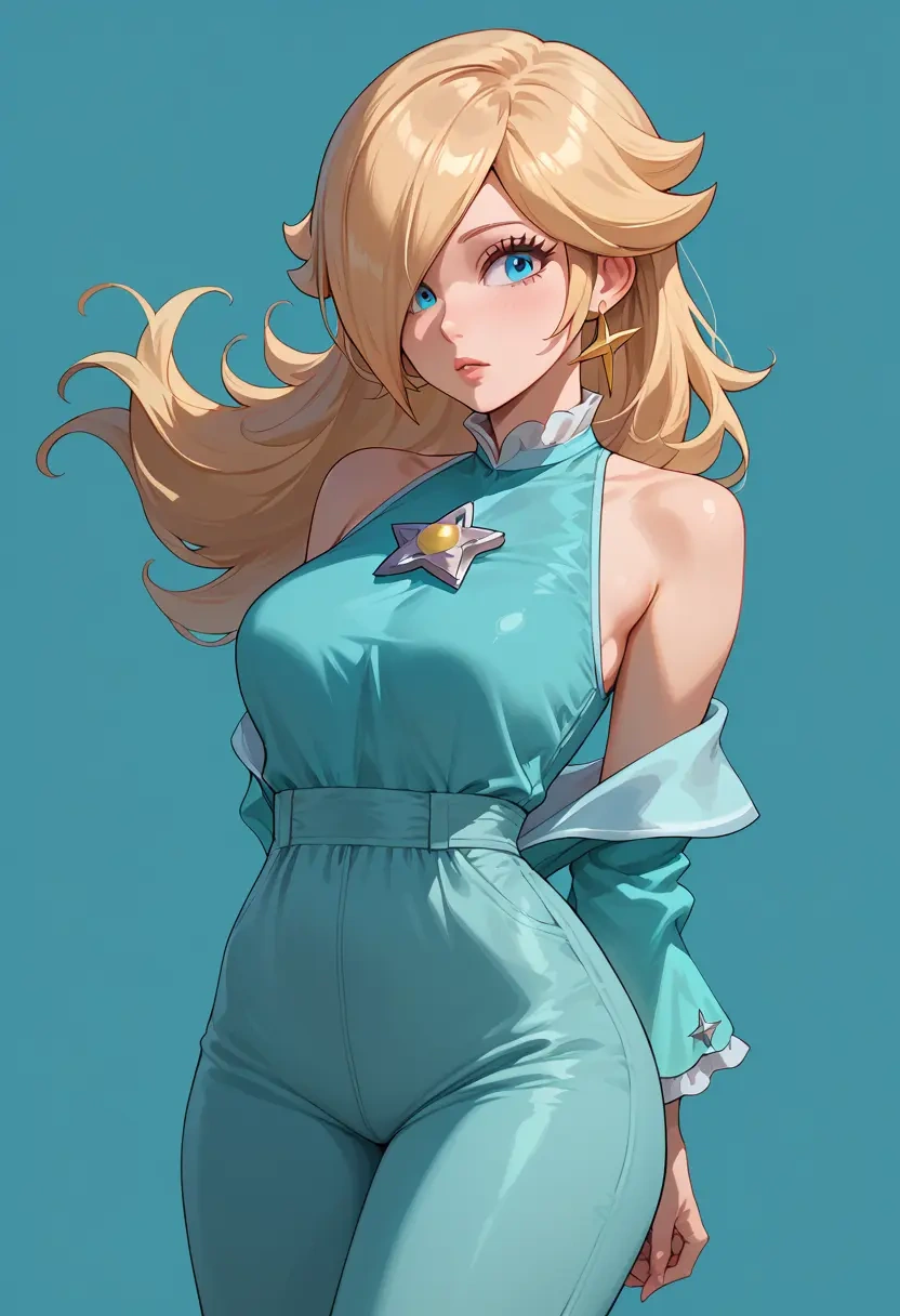 mario_(series),rosalina,jumpsuit,sleeveless,flare pants  - 