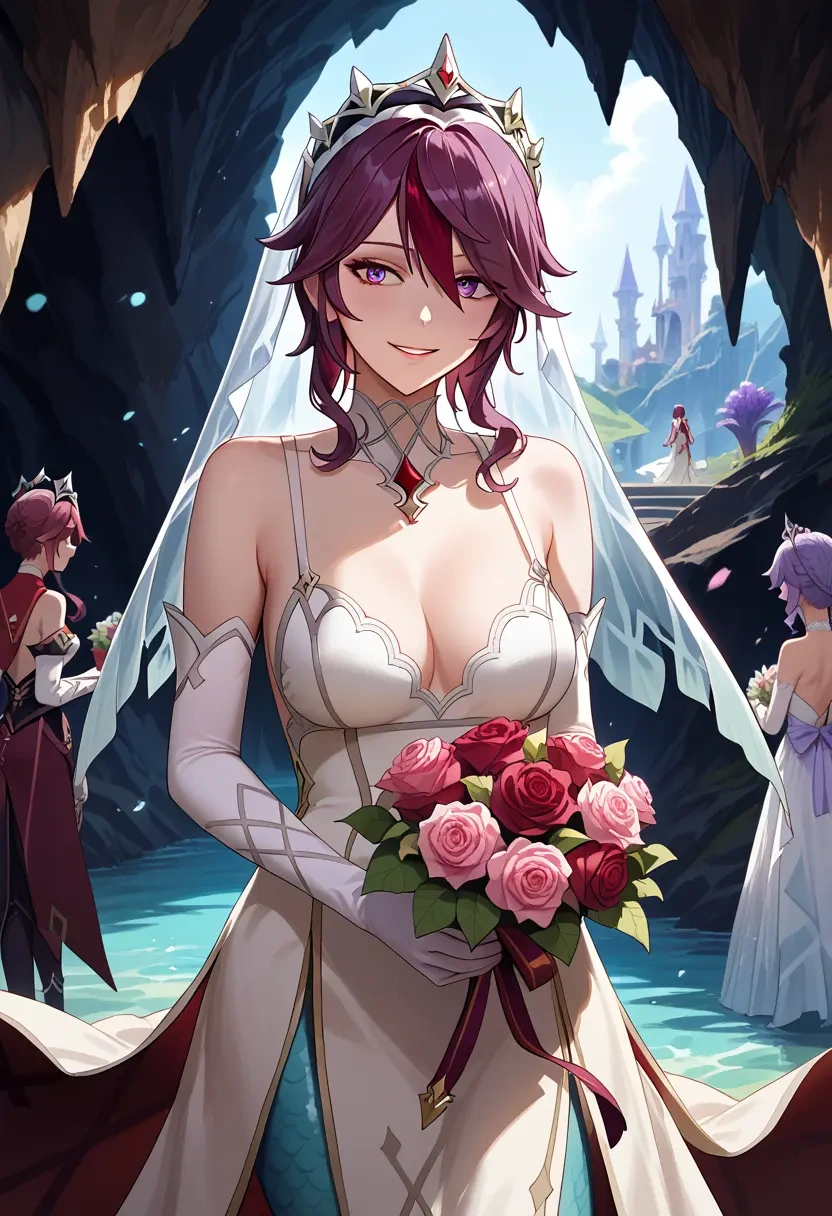 genshin_impact,rosaria_(genshin_impact),wedding  - 