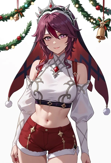 genshin_impact,rosaria_(genshin_impact),Christmas,red velvet shorts  - AI generated anime art