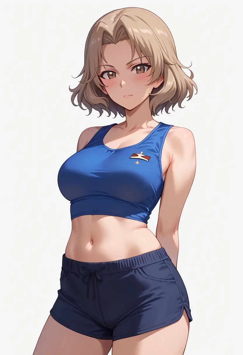 girls_und_panzer,rosehip_(girls_und_panzer),athletic,shorts,sexy  - 