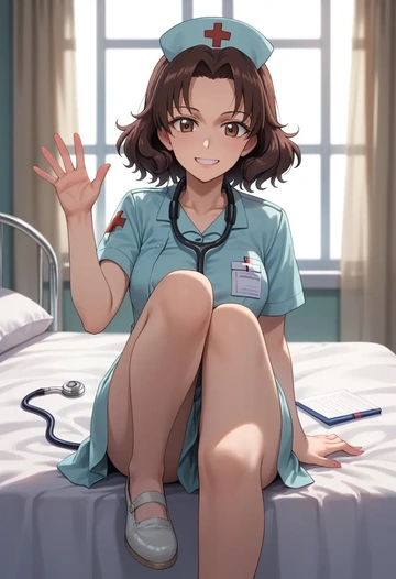 girls_und_panzer,rosehip_(girls_und_panzer),nurse  - AI generated anime art