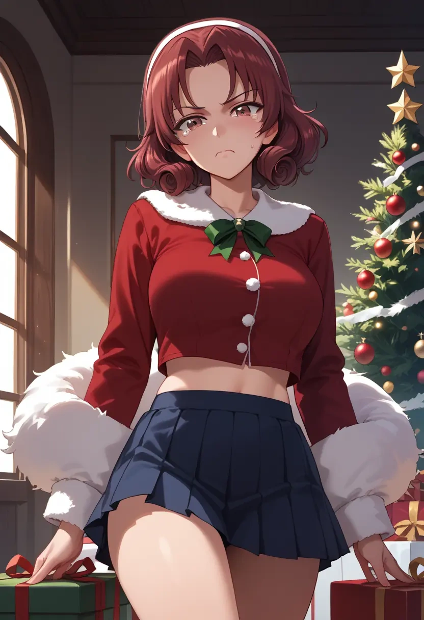 girls_und_panzer,rosehip_(girls_und_panzer),Christmas,skirt  - 