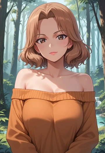 girls_und_panzer,rosehip_(girls_und_panzer),orange,sweater  - AI generated anime art